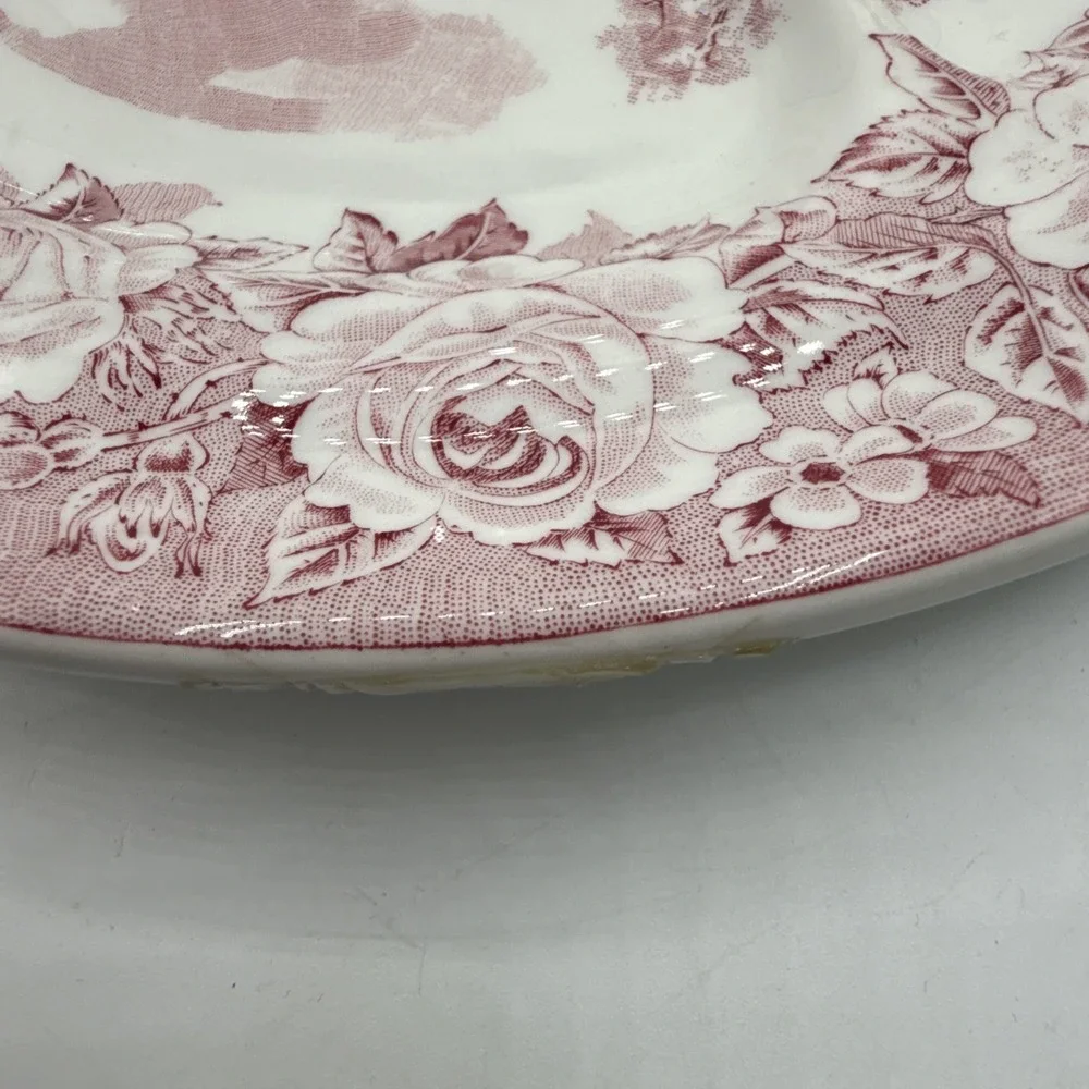 Shenango China Roselyn Castle Grill Plate Pink 10 3/8